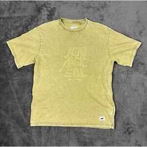 Pull & Bear‎ STWD Streetwear Acid Magic Soul Graphic Print Tshirt Size S Tan